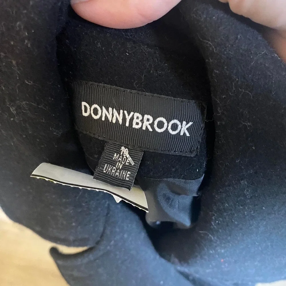 Vintage 90s Donny‎ Brooke 100% Wool Peacoat Double-Breasted Minimalist Winter M